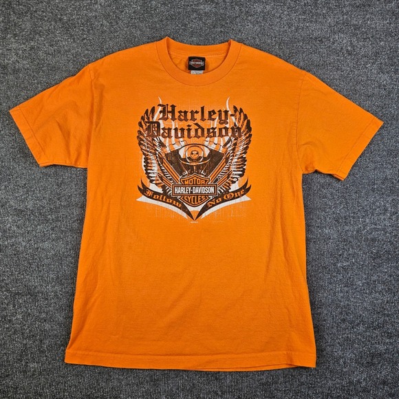 Harley-Davidson Other - Harley Davidson Graphic T-Shirt Men's L Follow No One Temecula California Orange